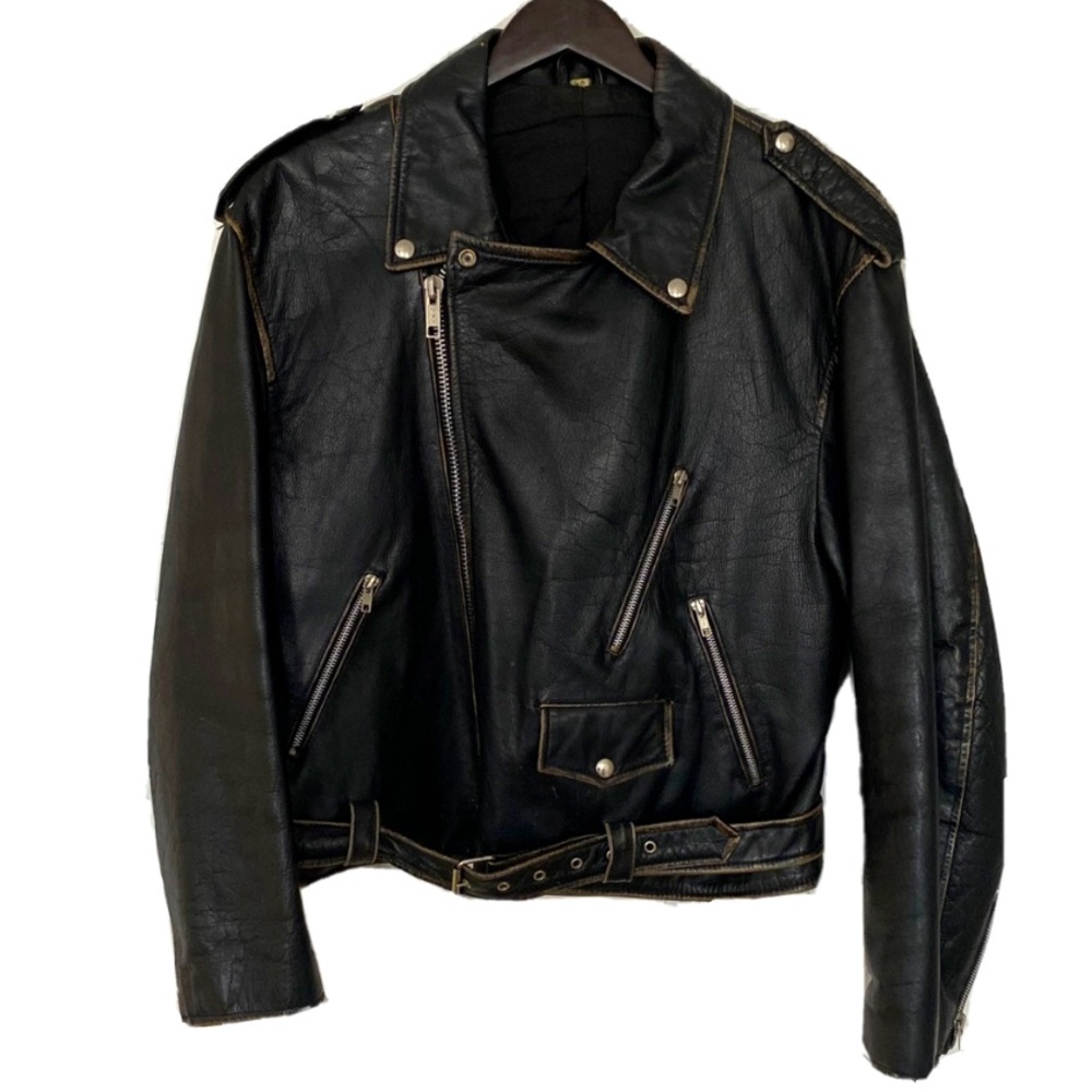 Vintage Leather Biker Jacket